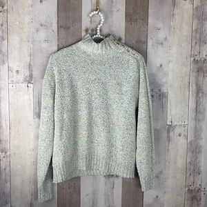 Columbia knit long sleeve sweater with side buttons size small